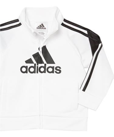 adidas Boys 2 Piece Colorblock Tricot Track Set Size 7 - White - Buy Online on SooperMarket.com