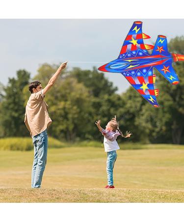 Large Flerigh Plane Kite for Kids and Adults | Easy to Fly & Assemble | Ideal for Beginners & Professionals | Beach & Outdoor Activities | Ages 4-12 - Buy Online on SooperMarket.com