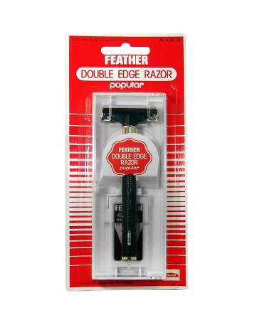 Feather Popular Double Edge Safety Razor - Premium Quality Shaving Tool - Buy Online on SooperMarket.com