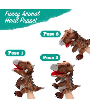 Lilizzhoumax Ankylosaurus Dinosaur Hand Puppet Plush Toy - Interactive Stuffed Animal for Kids - Educational Role-Playing Toy and Home Decoration - Buy Online on SooperMarket.com