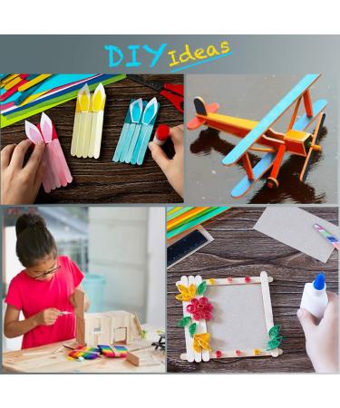 200 Pcs Natural Wooden Craft Sticks - 4.5 Ice Cream Popsicle - Food Grade, DIY Kids Crafting & Stirring - Buy Online on SooperMarket.com