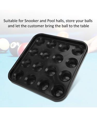 Portable AntiDrop Billiard Ball Holder Tray - 16 Holes for Snooker Pool Halls (Black) - Buy Online on SooperMarket.com