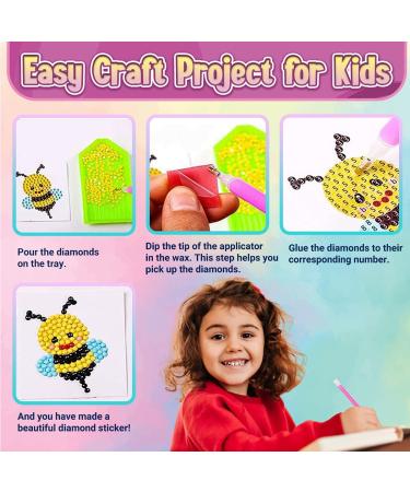 Innofans Diamond Painting Stickers Kit for Kids - 27 Water Bottle Stickers & 3 Keychains - Kids Crafts Ages 4-12 - Gem Art Stickers - Buy Online on SooperMarket.com