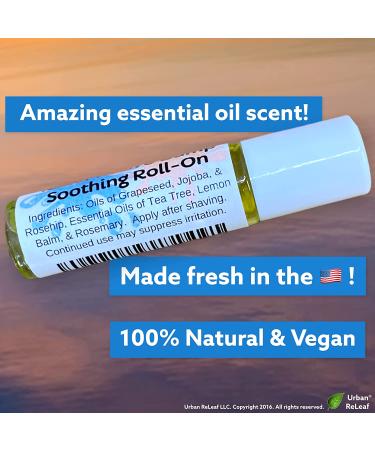 Urban ReLeaf Razor Rash Bump Soothing Roll-On - Natural Vegan Solution for Ingrown Hair, Redness, and Itchiness on Face, Neck, Bikini Line, and Body - Buy Online on SooperMarket.com