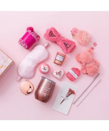 Women's Gift Basket - Birthday & Get Well Soon Gift Box with 13 Items, Inspirational Spa Care Package for Her - Buy Online on SooperMarket.com