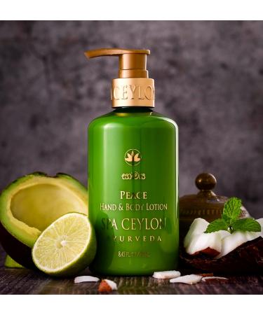 SPA CEYLON Peace Hand and Body Lotion | Calming Herbal Moisturizer with Coconut | Almond & Lemongrass | Gentle & Soothing for All Skin Types | Vegetarian & Ethical - Buy Online on SooperMarket.com
