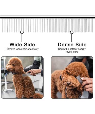 Stainless Steel Pet Comb | Detangling Tool for Dogs and Cats | Grooming Tool for Small, Medium, and Large Pets - Buy Online on SooperMarket.com