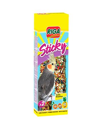 Riga - Sticky with fruits for large parlors - baked sticks - mixture of grains cereals and fruits including apple and raisin - box with 2 sticky sticks 140 g (1 Pack)