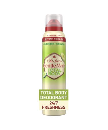 Old Spice Whole Body Deodorant for Men Total Body Deodorant Cucumber + Avocado Aluminum Free Deodorant Spray for 24/7 Freshness // Dermatologist Tested Whole Body Deodorant 3.5 oz