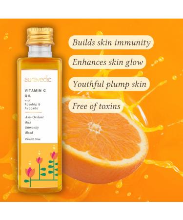 Vitamin C Oil for Skin - Natural & Organic Face Moisturizer with Rosehip Avocado & Vitamin E - 3.38 Fl Oz (100ml - Buy Online on SooperMarket.com