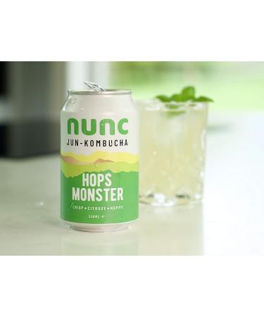 Nunc Jun-Kombucha Hops Monster (12 x 330ml) - Premium Non-Alcoholic Beer Alternative - Gut Health & Refreshing Drink - Gluten Free - Buy Online on SooperMarket.com
