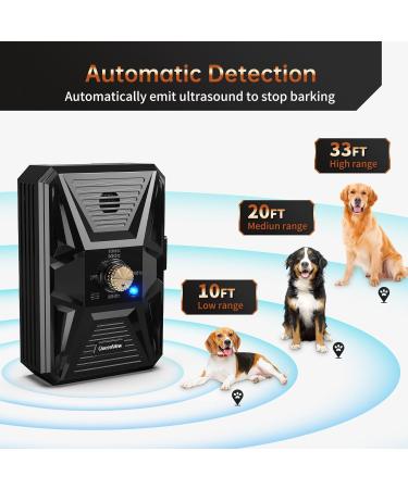Anti Barking Device 3 Levels Dog Barking Control Devices 33FT Range Auto Ultrasonic Dog Bark Deterrent Stop Dog Barking Trainer Recharge Dog Silencer Bark Box for Puppy Small Medium Large Dogs Black#101 - Buy Online on SooperMarket.com