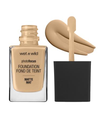 Wet n Wild Photo Focus Matte Liquid Foundation Cream Beige, Vegan & Cruelty-Free Cream Beige 1 Fl Oz (Pack of 1)