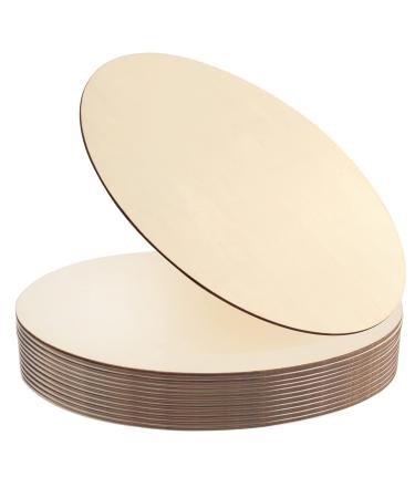 12Pcs 12 Inch Wood Circles for Crafts  Unfinished Blank Wooden Rounds Slice Wooden Cutouts for DIY Crafts  Door Hanger  Sign  Wood Buring  Painting  Christmas D cor 12 Inches