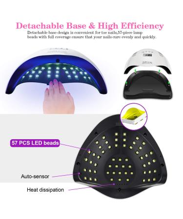 180W UV LED Nail Dryer Lamp with Timer - Gel Nail Curing Car Sensor & LCD Display - Buy Online on SooperMarket.com