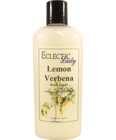 Eclectic Lady Liquid Pearl Body Wash - Lemon Verbena Scent 3-in-1 Use For Bubble Bath Hand Soap & Body Wash Phthalate-Free Lemon Verbena Fragrance Handcrafted in USA (8 oz) 8 Ounce