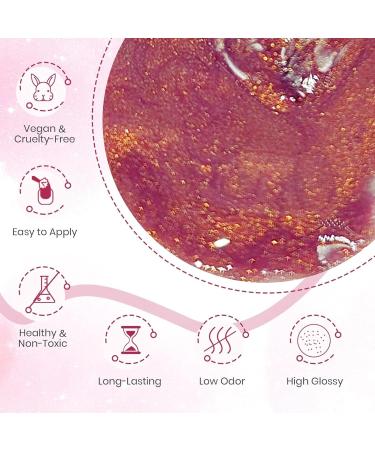Purple Glitter Gel Nail Polish Cat-Eye Gel Nail Polish Magnet Glitter Crystal Snowlight Gel Soak off UV Gel Nail Varnish 3D Sparkling Reflective Nail Polish for Nail Art - Buy Online on SooperMarket.com