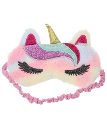Baluue Cute Animal Sleeping Sleep Mask Unicorn Sleep Mask Plush Eye Mask Animal Sleeping Eyeshade Eye Cover for Kids Girls Teens Women