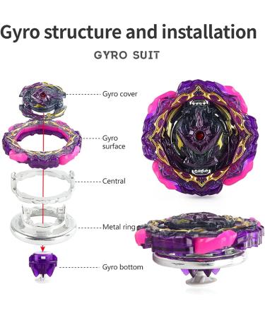 Netoke Gyro Burst Kreisel Set - 4D Metal Fusion Battle Tops & Launcher | Youth Fighting Games Competition Toys - B-169 & B-206 - Buy Online on SooperMarket.com