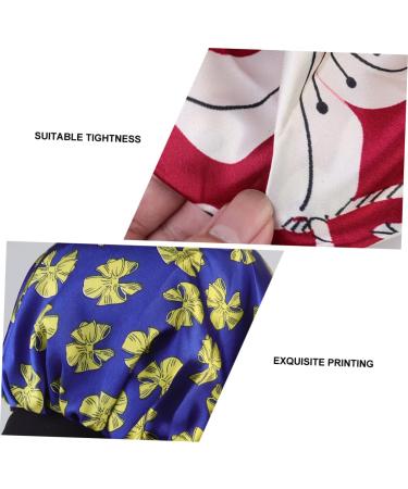 Beavorty 2pcs Satin Shower Cap Set for Women and Kids - Reusable Elastic Bonnets for Bathing and Hair Loss - Blue - 27x20cm - Buy Online on SooperMarket.com