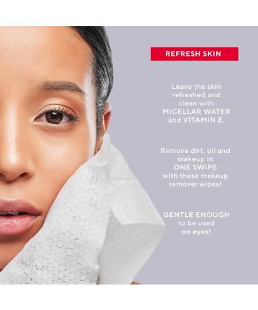 Buy Mirabella Makeup Remover Wipes | Alcohol-Free Travel Face Wipes with Aloe Vera & Micellar Water for Women - Fragrance-Free Cleansing Wipes - Buy Online on SooperMarket.com
