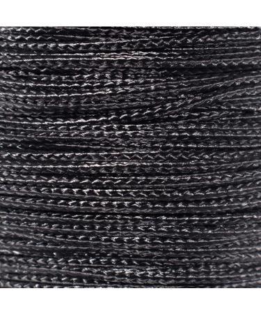 PARACORD PLANET Micro Cord 1.18mm Diameter 125 Feet Spool of Braided Cord - Available in a Variety of Colors Made in The USA Graphite