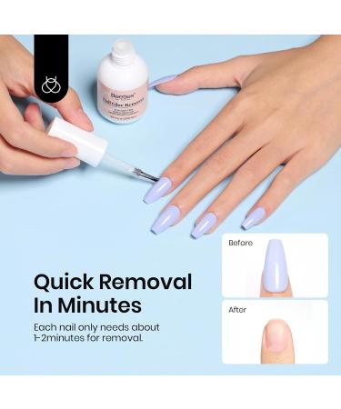 Beetles Nail Glue Remover 20ml - Effective False & Press-On Nails Adhesive Remover with Cuticle Pusher | Not for UV Gel or Gel Polish - Buy Online on SooperMarket.com