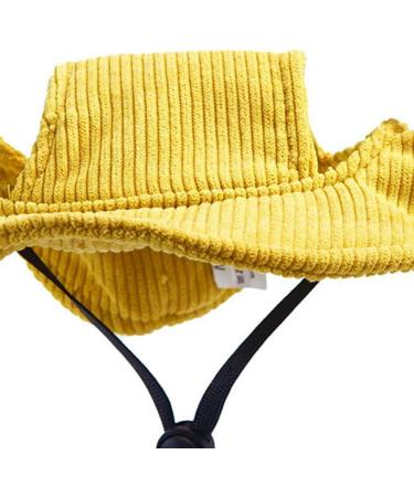 Folpus Outdoor Puppy Sun Hat - Breathable Summer Dog Cap for All Sizes - XS Yellow Pet Egg Hat for Sporty Dogs - Buy Online on SooperMarket.com