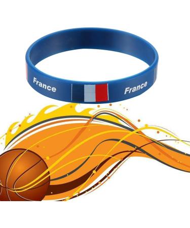 Shop LUOEM Silicone Bracelets - France Flag Football Fan Gear | 2018 World Cup 6-Pack - Buy Online on SooperMarket.com