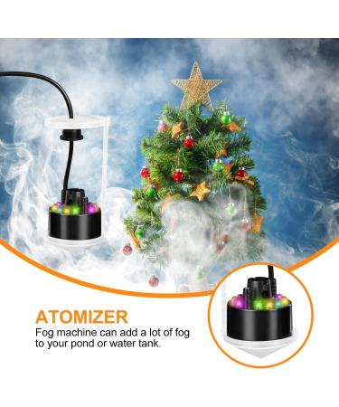 Delamiya Ultrasound Nebulizer | 12 LED Color-Changing Mist Maker for Fountains & Ponds - Premium Water Fogger with Removable Spray Protection - Buy Online on SooperMarket.com