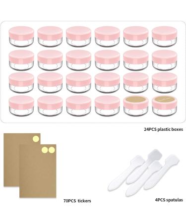 24 Pcs PAMIYO 10ml Clear Empty Jars - Pink Cream Jars for Skincare | International Shipping - Buy Online on SooperMarket.com
