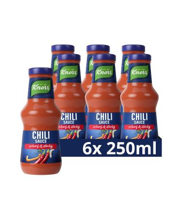 Knorr Chili Sauce spicy barbecue sauce without flavour enhancers and preservatives 6x 250 ml