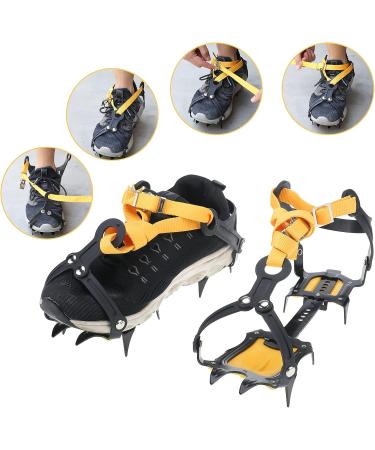Amarine Made Anti-Slip Ice Crampons for Men Women - 10 Teeth Stainless Steel Snow Grips for Hiking & Climbing - Buy Online on SooperMarket.com