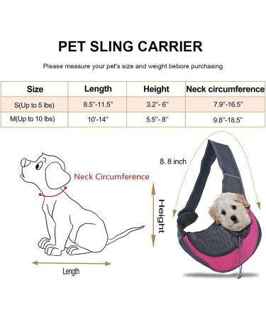 Puppy Pet Sling Carrier for Small Dogs and Cats - Breathable Mesh Papoose Pouch Tote with Adjustable Shoulder Strap - Safety Pet Bag for Daily Walking - Up to 10lbs - Black - Buy Online on SooperMarket.com
