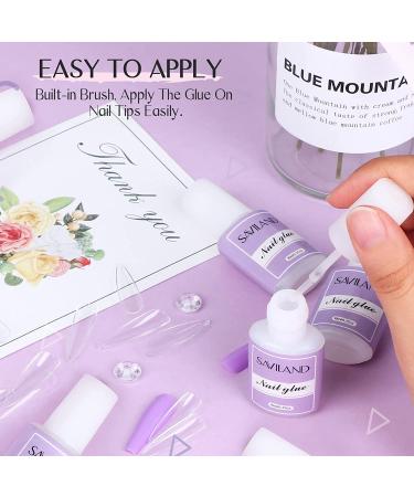 Saviland 8PCS Super Strong Nail Glue Set - 80ML Long Lasting Professional Gel Nail Glue for Nail Repair and Fake Nails - B-10ML-8PCS - Buy Online on SooperMarket.com