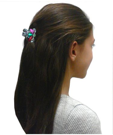 Set of 8 Tiny Metal Hair Claws - Lightweight Mini Jaw Clips in Multi Colors - Buy Online on SooperMarket.com