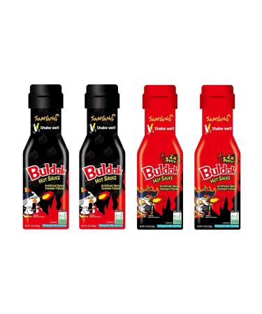 Samyang Extremely Spicy (Double Spicy) 2xSpicy Buldak Hot Chicken Flavour Sauce (2 packs) and Buldak Hot Chicken Flavour Sauce (2 packs) by CNMART