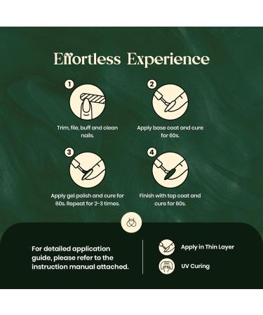 Beetles Green Gel Nail Polish Set - 6 Colors Forest Dark Green UV LED Soak Off - DIY Manicure Nail Kit for Home & Salon - Buy Online on SooperMarket.com