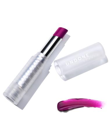 UNDONE BEAUTY Talk Lip Creamy  Balm-like Matte Lipstick with Aloe & Coconut and Sheer  Buildable  Hydrating Color - Vegan and Cruelty Free - Raspberry