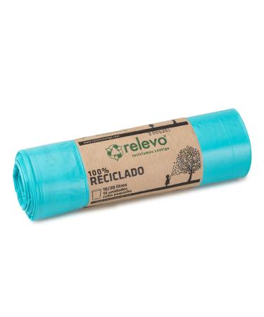 Relevo 15 pieces garbage bags 10/20 L - 100% recycled garbage bags D - 20 L