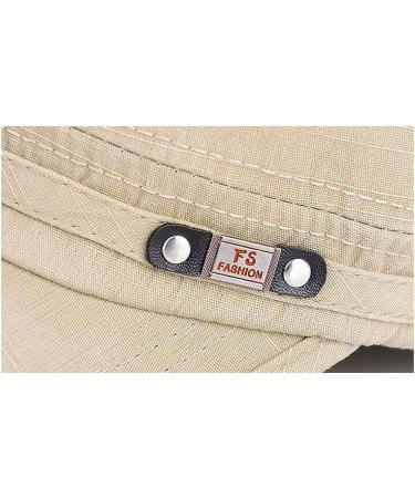 Glamorstar Unisex Cadet Army Cap | Washed Cotton Twill Military Hat - Beige - Buy Online on SooperMarket.com
