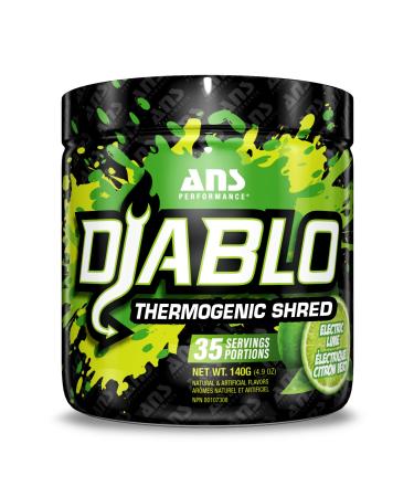 ANS Performance Diablo (35 Servings 4.9 oz) - Energy Powder for Elevated Strength & Stamina - With Added Kinetq Garcinia L Carnitine - Thermogenic Formula - Delicious Flavours(Electric Lime)
