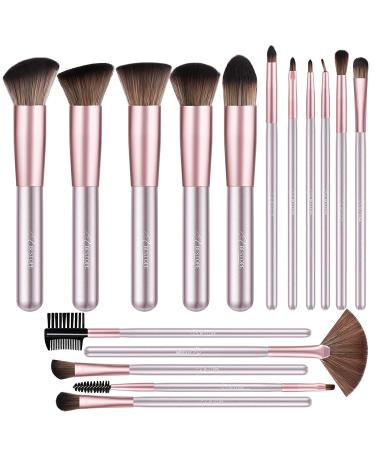 Premium Synthetic Foundation Blending Face Powder Blush Concealers Eye Shadows Make Up Brushes Kit (Purple)