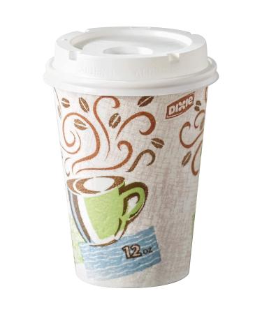 Dixie PerfecTouch 12 oz. Insulated Paper Hot Coffee Cup - 160 Cups/Case, Coffee Haze Design - Buy Online on SooperMarket.com