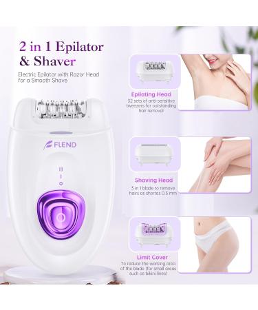 Epilator for Women Epilator for Women Legs Pluxy Hair Removal for Face Electric Shaver & Epilator Face Epilator for Women 2 in 1 Body Trimmer Razor with LED Light for Underarms Legs Arms Bikini Ep1128-6 - Buy Online on SooperMarket.com