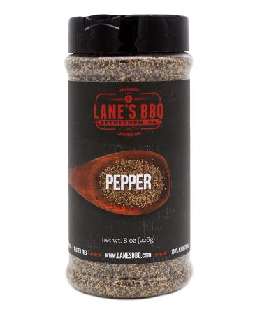 Lane's 16 Mesh Ground Black Pepper - Premium Butcher's Cut Coarse Pepper for Grilling & Cooking | All Natural | Gluten Free | 8 oz - Buy Online on SooperMarket.com