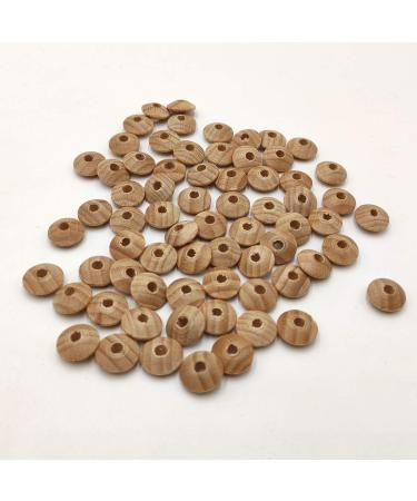 100pcs Beech Wooden Abacus Beads Unfinished DIY Handmade Mom Necklace Making Family Charm Decoration - Buy Online on SooperMarket.com