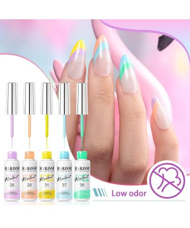 Buy RARJSM Nail Art Gel Liner Set - 24 Colors for Nail Art Design | Soak Off UV LED Curing | Glitter & Creative Painting - Buy Online on SooperMarket.com