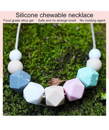 Sensory Chew Necklace for Kids - Silicone Teething Necklace for Chewing - Autism Chew Toys for Boys and Girls - Buy Online on SooperMarket.com