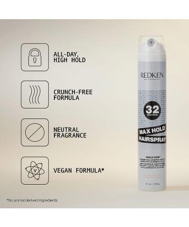 Redken Max Hold Neutral Hairspray 32 - Extreme High Hold, Long-Lasting Lift & Frizz Control - 9.1 oz - Buy Online on SooperMarket.com